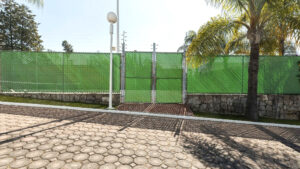 Área deportiva y canchas en La Concepción, zona Zavaleta, Puebla