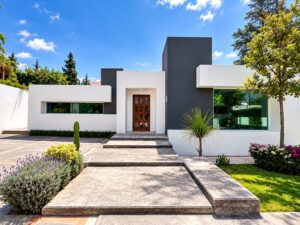 Fachada de casa en El Mirador, La Calera, Puebla
