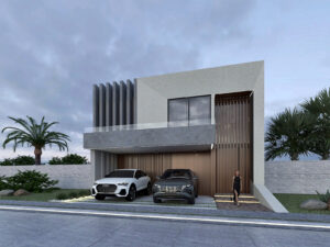 Render de fachada principal en Parque Sinaloa, Lomas de Angelópolis III, Puebla · imagen de proyecto