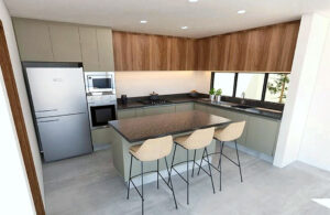 Render de cocina en Parque Sinaloa, Lomas de Angelópolis III, Puebla · imagen de proyecto
