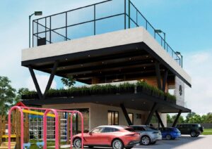 Área infantil de casa en preventa en Parque Cibeles, Lomas de Angelópolis, Puebla (render del proyecto)